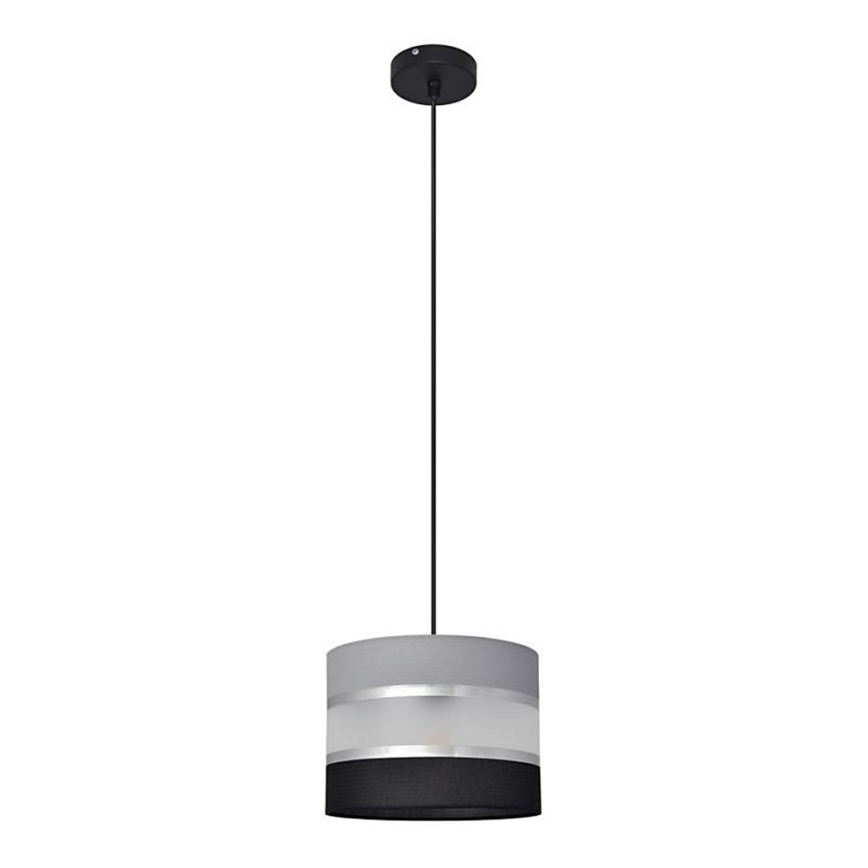 Lühter HELEN 1xE27/15W/230V diameeter 20 cm must/hall/hõbe