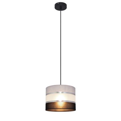 Lühter HELEN 1xE27/15W/230V diameeter 20 cm must/hall/hõbe