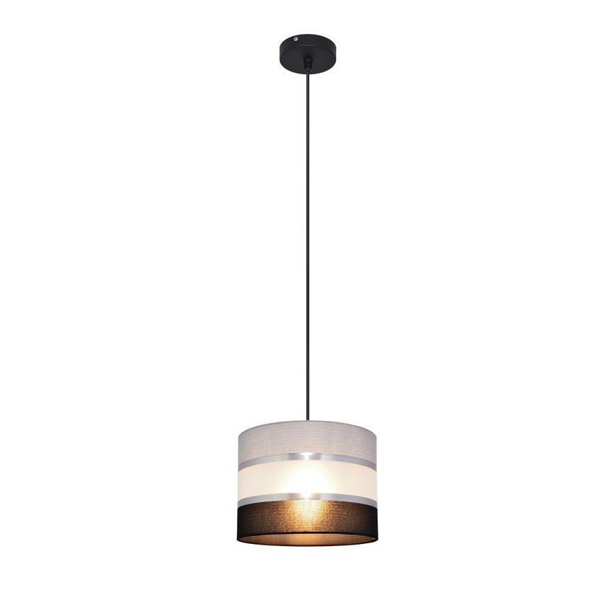 Lühter HELEN 1xE27/15W/230V diameeter 20 cm must/hall/hõbe