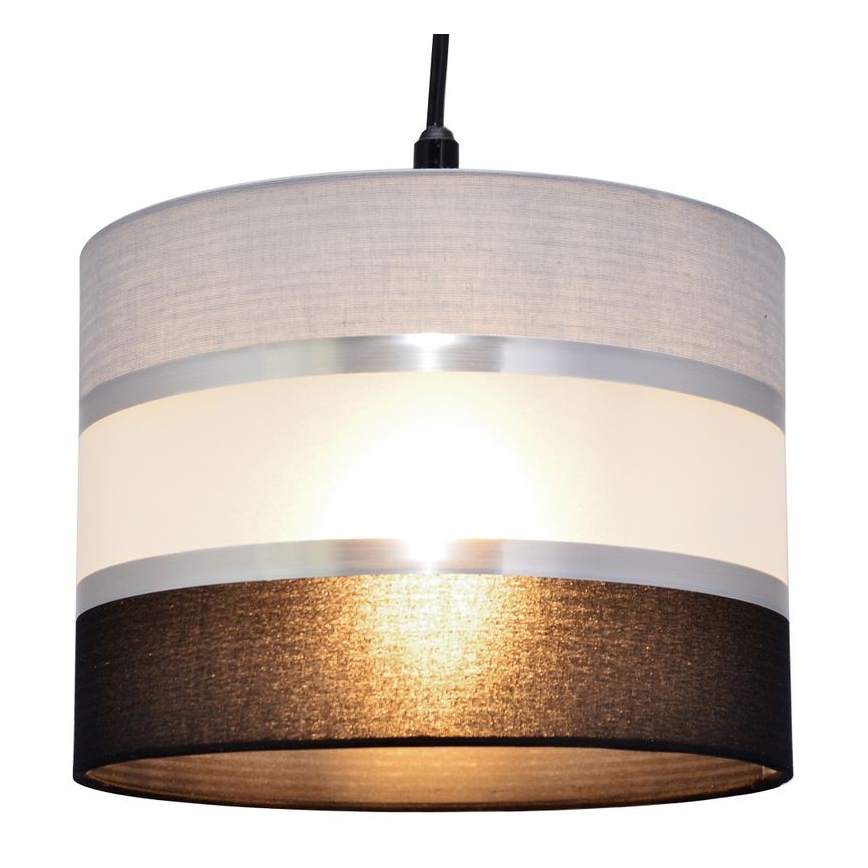 Lühter HELEN 1xE27/15W/230V diameeter 20 cm must/hall/hõbe