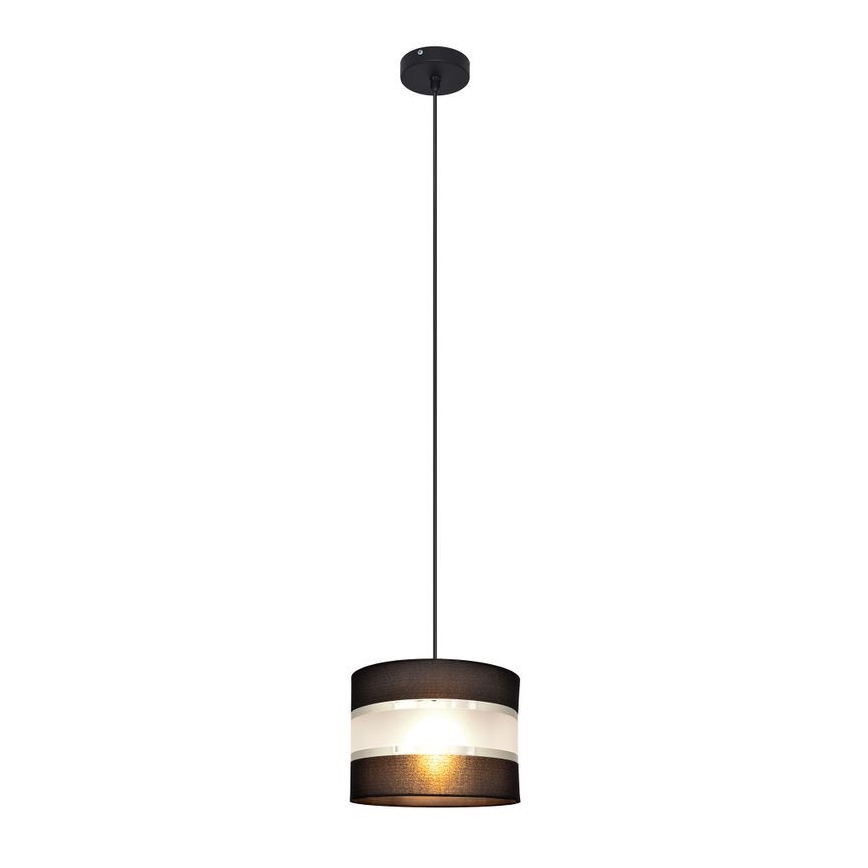 Lühter HELEN 1xE27/15W/230V diameeter 20 cm must/hõbe