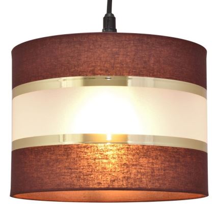 Lühter HELEN 1xE27/15W/230V diameeter 20 cm pruun/must/kuldne