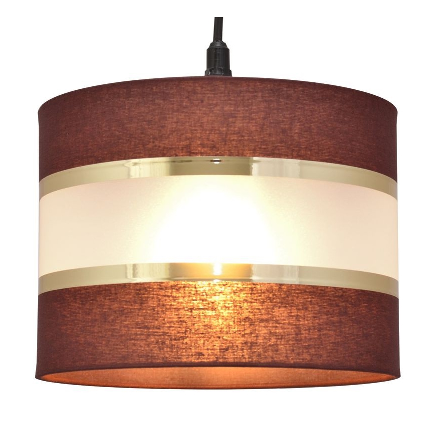 Lühter HELEN 1xE27/15W/230V diameeter 20 cm pruun/must/kuldne