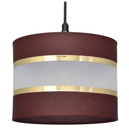 Lühter HELEN 1xE27/15W/230V diameeter 20 cm pruun/must/kuldne