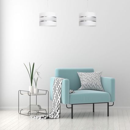 Lühter HELEN 1xE27/15W/230V diameeter 20 cm valge