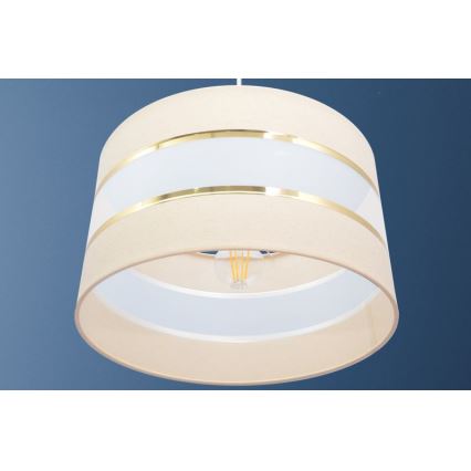 Lühter HELEN 1xE27/15W/230V diameeter 35 cm kreem/kuldne