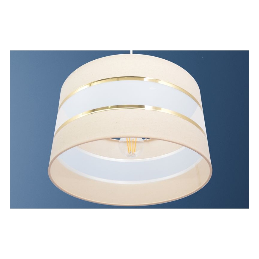 Lühter HELEN 1xE27/15W/230V diameeter 35 cm kreem/kuldne