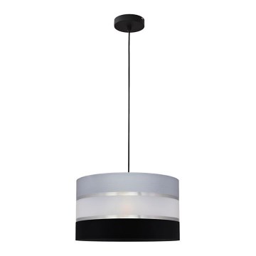 Lühter HELEN 1xE27/15W/230V diameeter 35 cm must/hall/hõbe