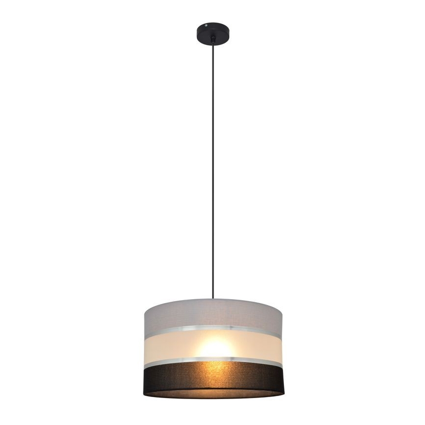 Lühter HELEN 1xE27/15W/230V diameeter 35 cm must/hall/hõbe
