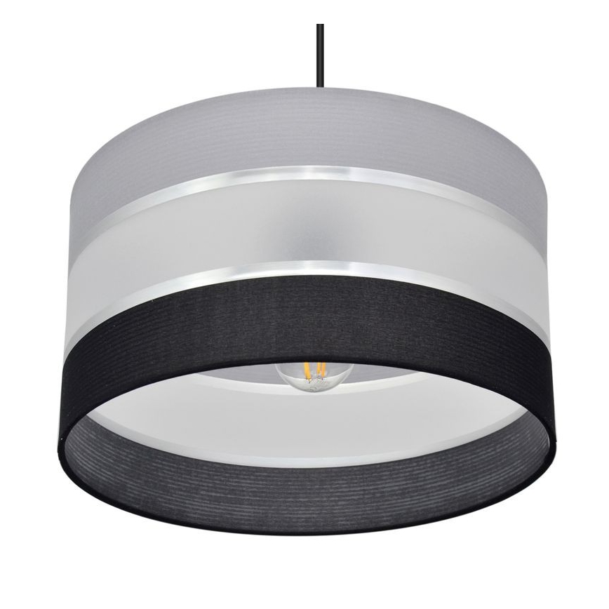 Lühter HELEN 1xE27/15W/230V diameeter 35 cm must/hall/hõbe