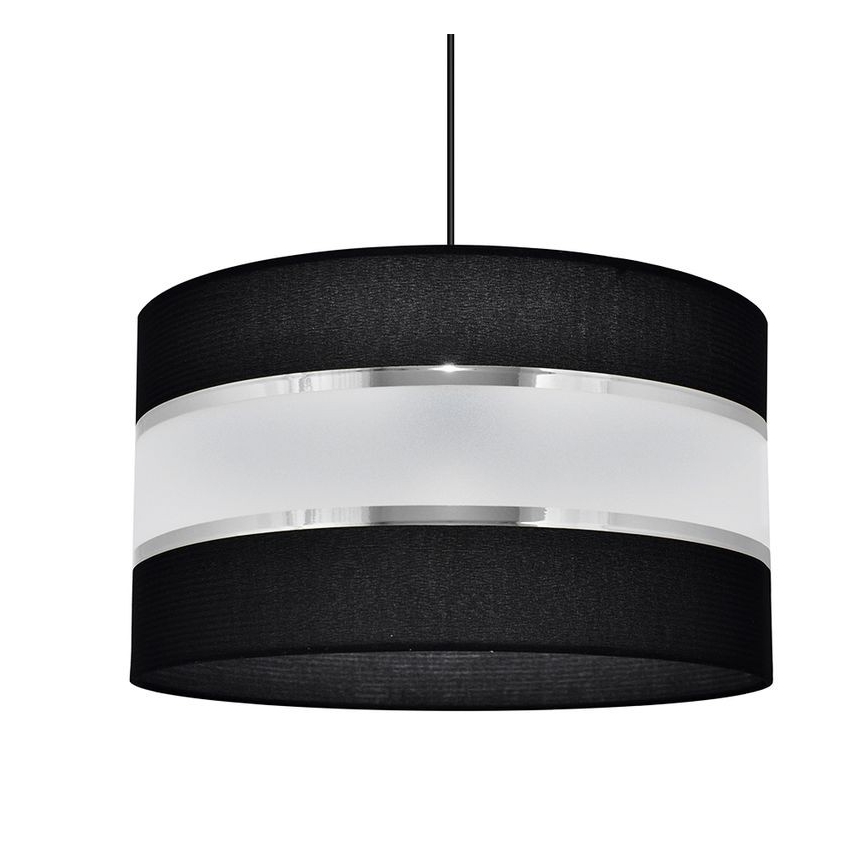 Lühter HELEN 1xE27/15W/230V diameeter 35 cm must/hõbe