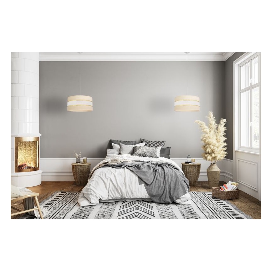 Lühter HELEN 1xE27/15W/230V diameeter 40 cm kreem/kuldne