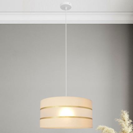 Lühter HELEN 1xE27/15W/230V diameeter 40 cm kreem/kuldne