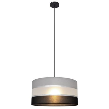 Lühter HELEN 1xE27/15W/230V diameeter 40 cm must/hall/hõbe