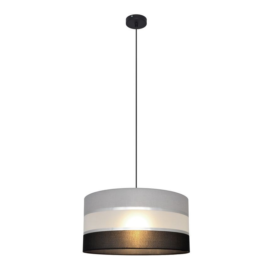 Lühter HELEN 1xE27/15W/230V diameeter 40 cm must/hall/hõbe