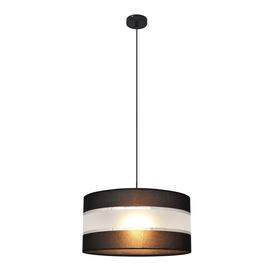 Lühter HELEN 1xE27/15W/230V diameeter 40 cm must/hõbe