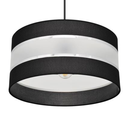 Lühter HELEN 1xE27/15W/230V diameeter 40 cm must/hõbe