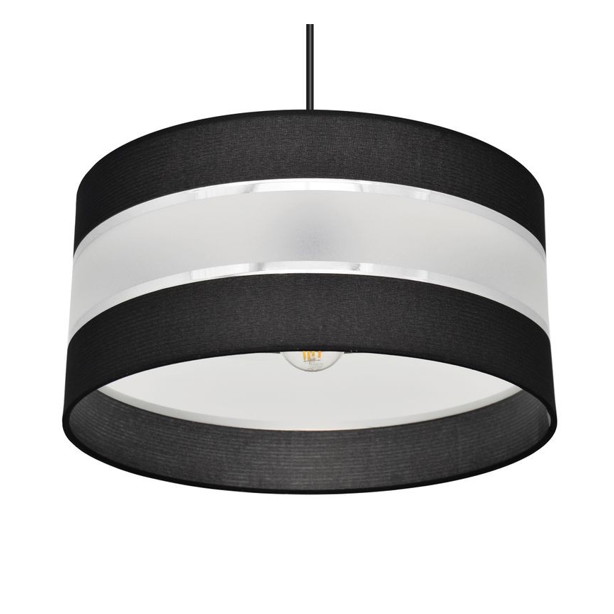 Lühter HELEN 1xE27/15W/230V diameeter 40 cm must/hõbe