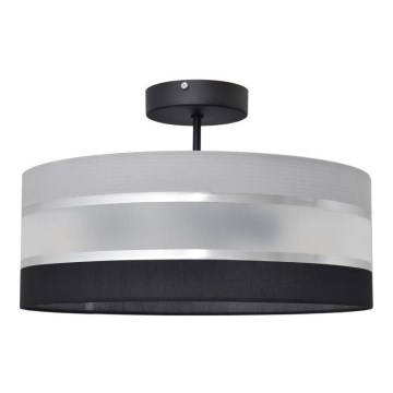 Lühter HELEN 3xE27/15W/230V must/hall/läikiv kroom