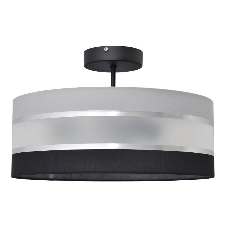 Lühter HELEN 3xE27/15W/230V must/hall/läikiv kroom