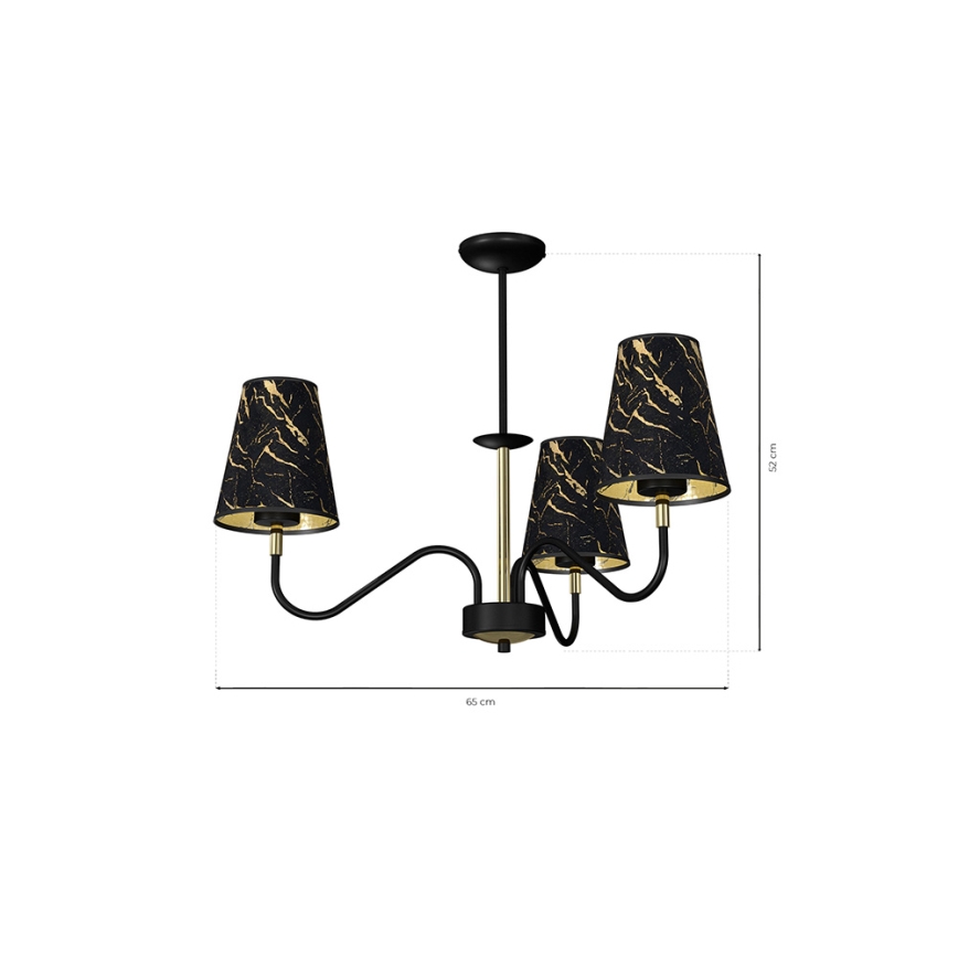Lühter HERMES 3xE27/60W/230V