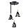 Lühter HIRA 3xE27/60W/230V d. 40 cm must