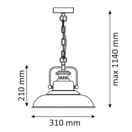 Lühter ICELAND 1xE27/20W/230V