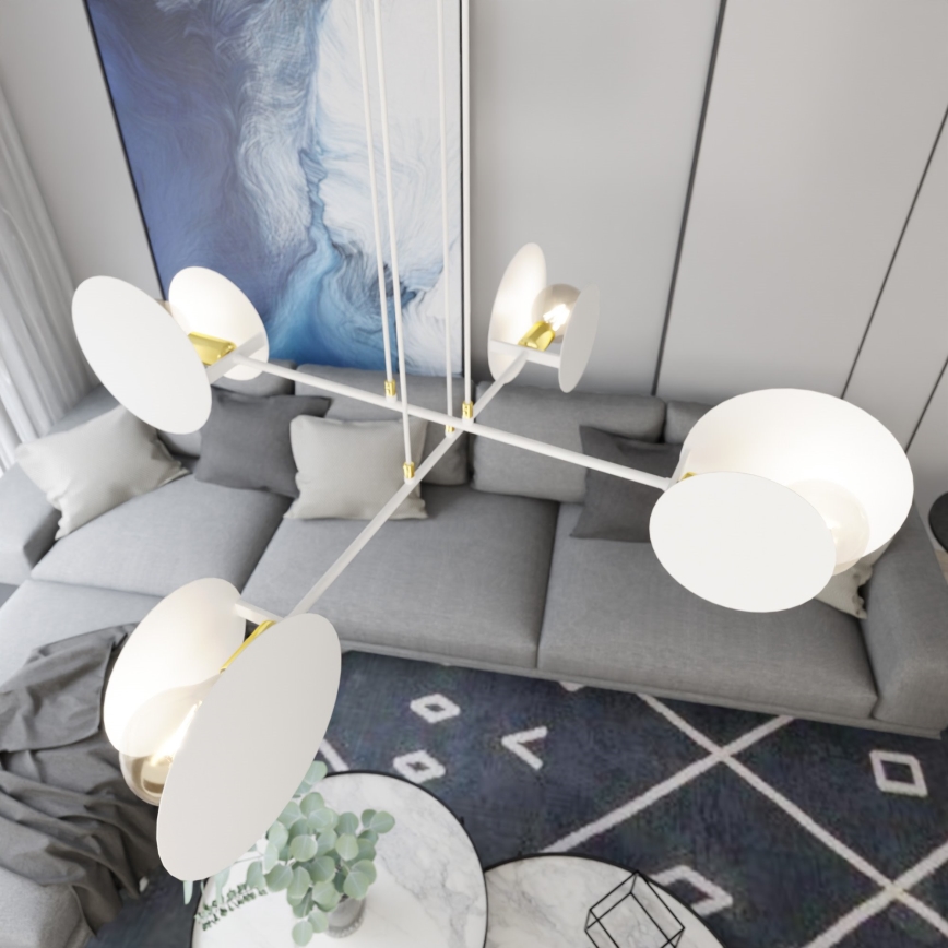 Lühter IDEA 4xE27/15W/230V valge