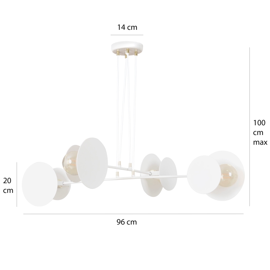 Lühter IDEA 4xE27/15W/230V valge
