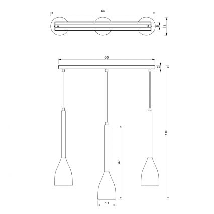 Lühter ISTAPPAR 3xE27/60W/230V must