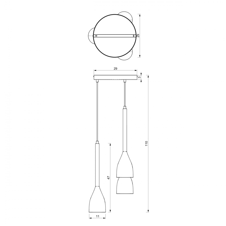 Lühter ISTAPPAR 3xE27/60W/230V must