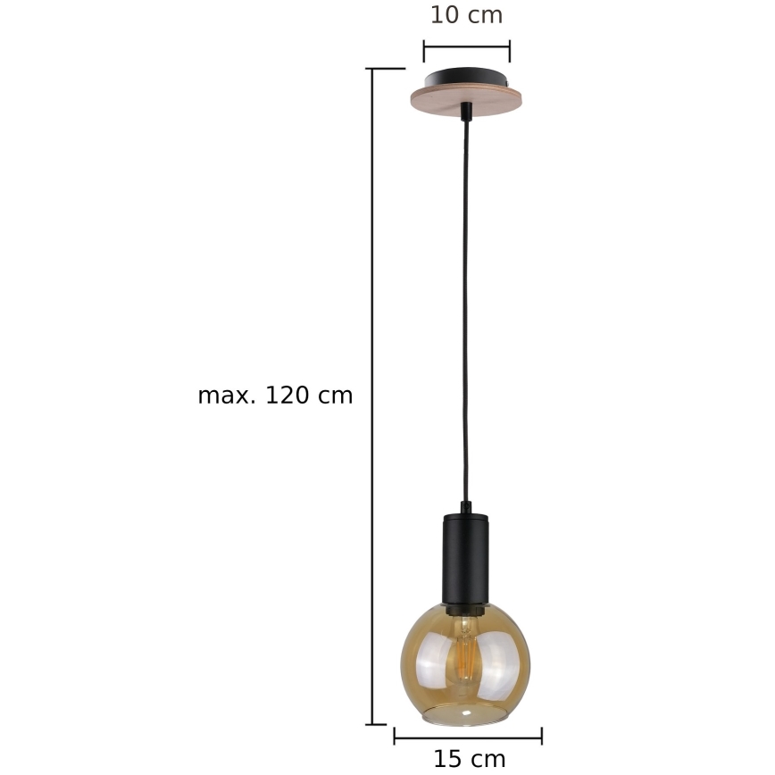Lühter JANTAR WOOD 1xE27/60W/230V
