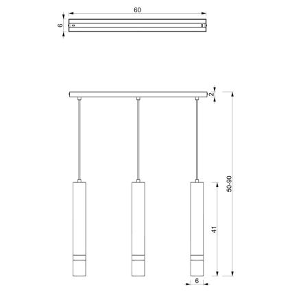 Lühter JOKER 3xGU10/25W/230V sinine