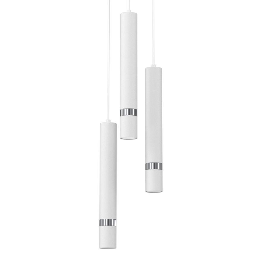 Lühter JOKER 3xGU10/8W/230V valge/läikiv kroom