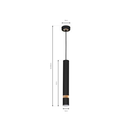 Lühter JOKER BLACK WOOD 1xGU10/8W/230V