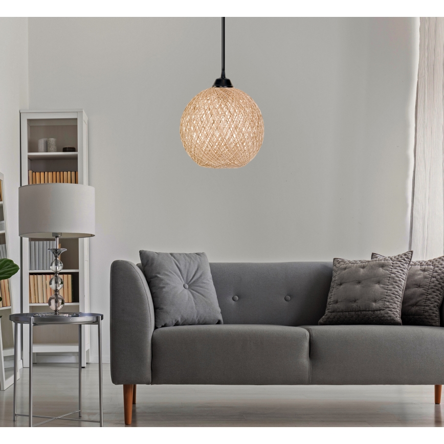 Lühter JUTE 1xE27/60W/230V beež