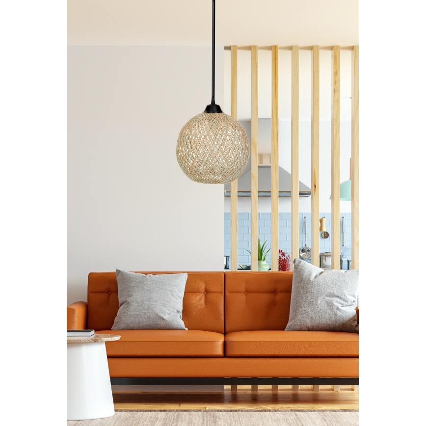 Lühter JUTE 1xE27/60W/230V beež