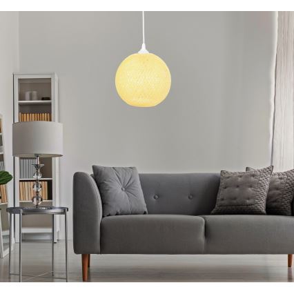 Lühter JUTE 1xE27/60W/230V kollane