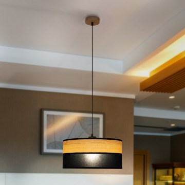 Lühter kaabliga ALBA 1xE27/15W/230V Ø 40 cm must/pruun