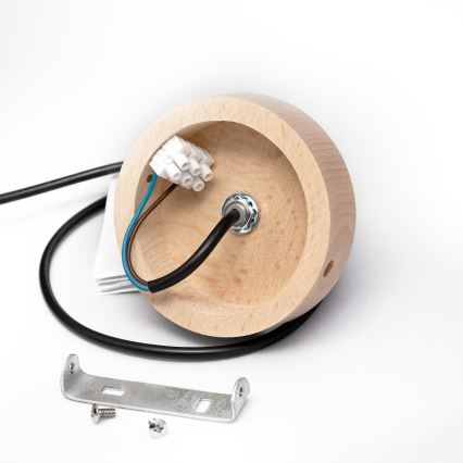 Lühter kaabliga ALBA 1xE27/15W/230V Ø 40 cm must/pruun