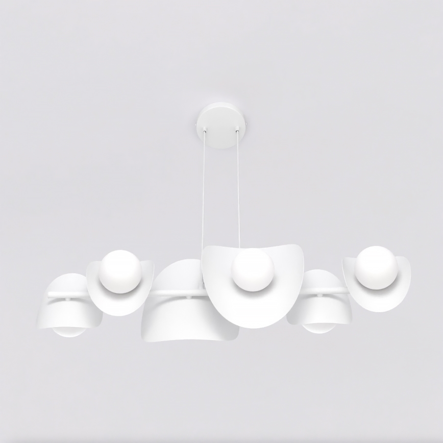 Lühter kaablil ELEMENTI 6xG9/8W/230V valge