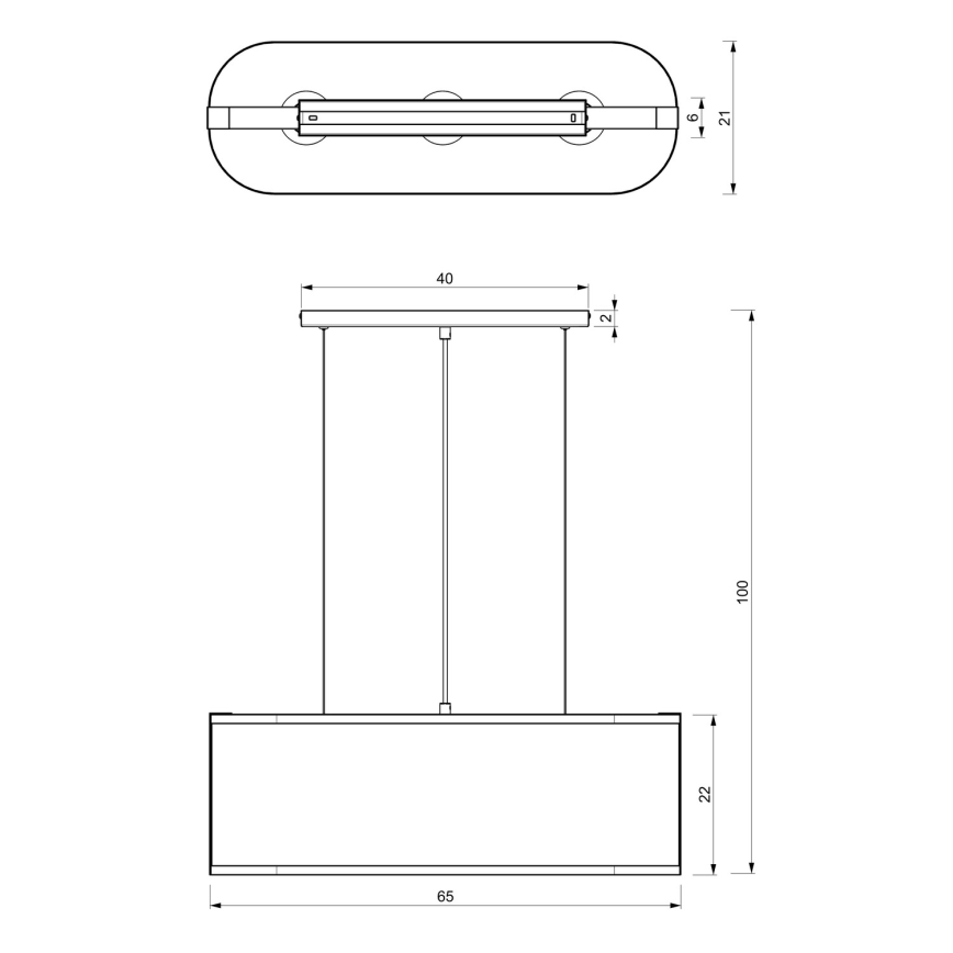 Lühter KAGA 3xE27/60W/230V must/kuldne