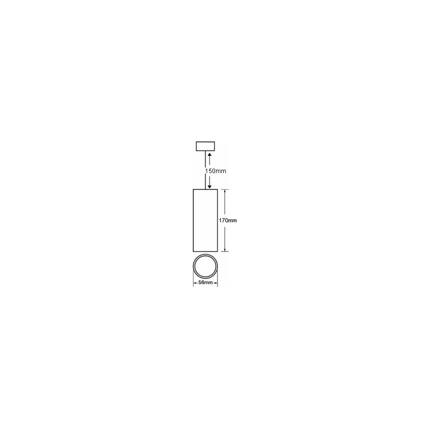 Lühter KARADON 1xGU10/30W/230V 17 cm valge