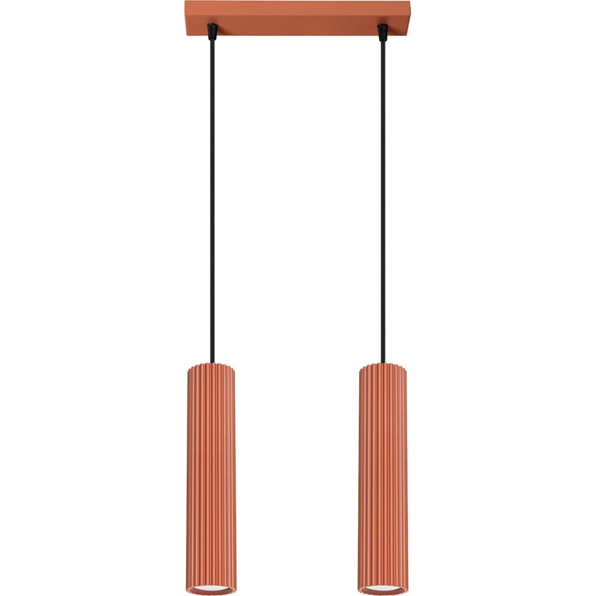 Lühter KARBON 2xGU10/10W/230V punane