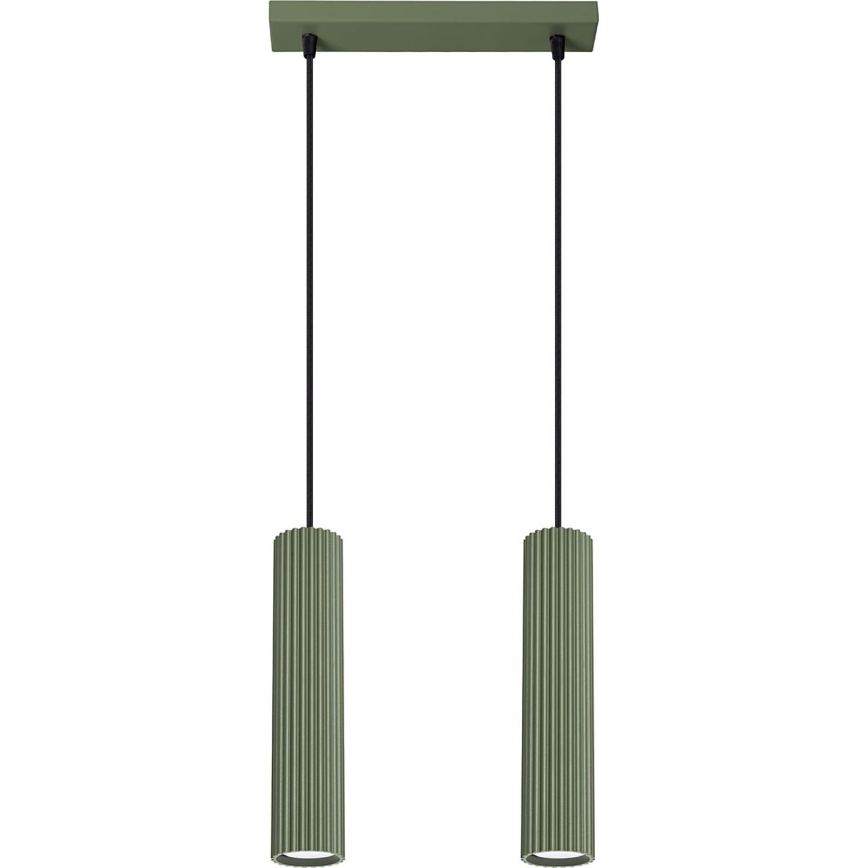 Lühter KARBON 2xGU10/10W/230V roheline