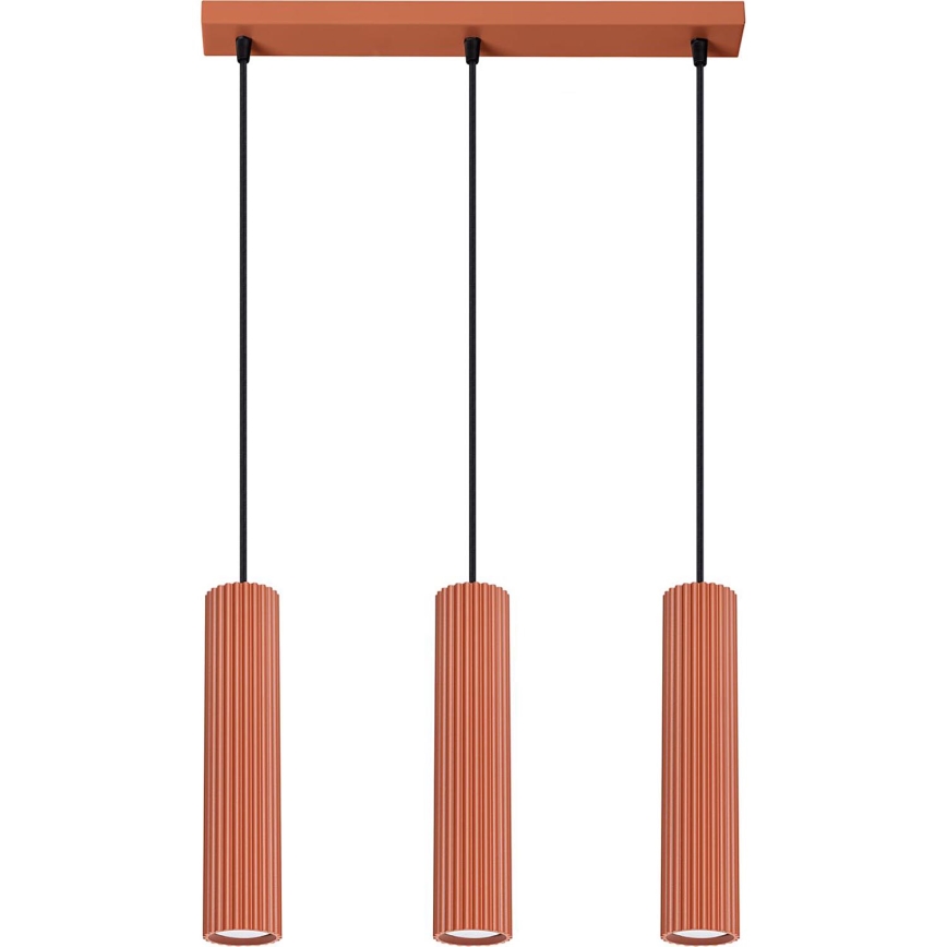 Lühter KARBON 3xGU10/10W/230V punane