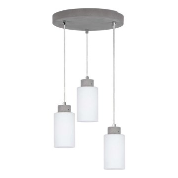 Lühter KARLA 3xE27/60W/230V betoon