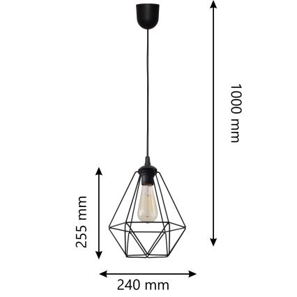 Lühter KARO 1xE27/15W/230V