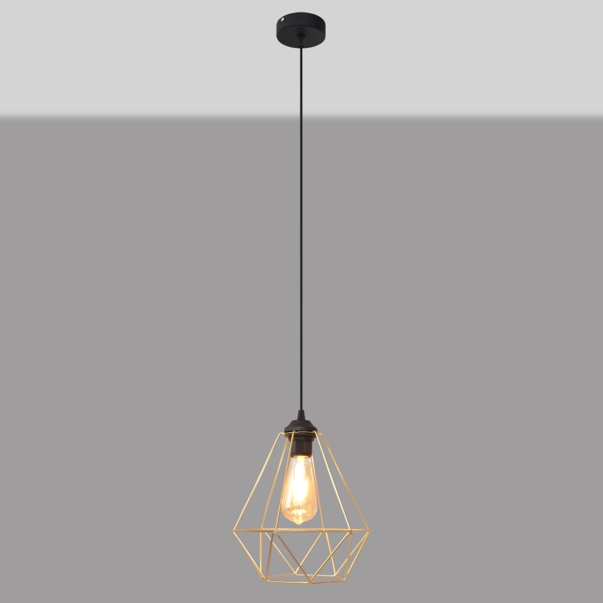 Lühter KARO 1xE27/15W/230V kuldne/must