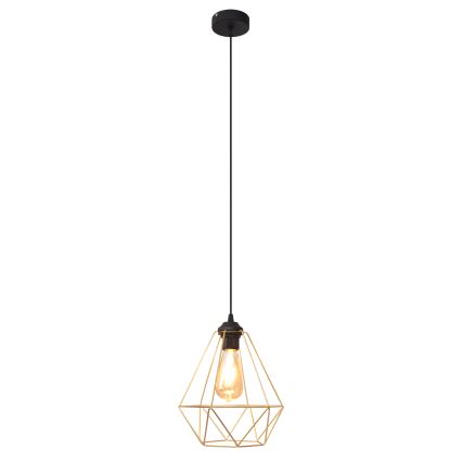 Lühter KARO 1xE27/15W/230V kuldne/must